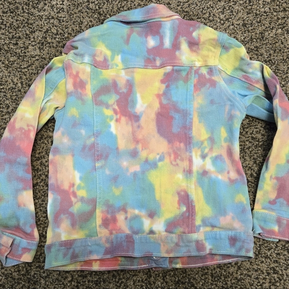 Soho Blue Tie Dye Jean Jacket (Size 6x) - Picture 5 of 5
